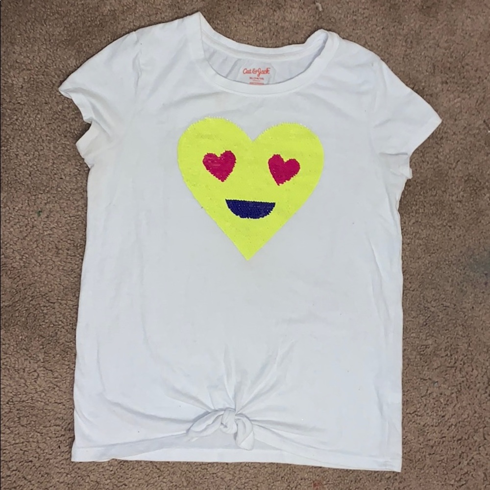 Girls reverse sequin shirt.